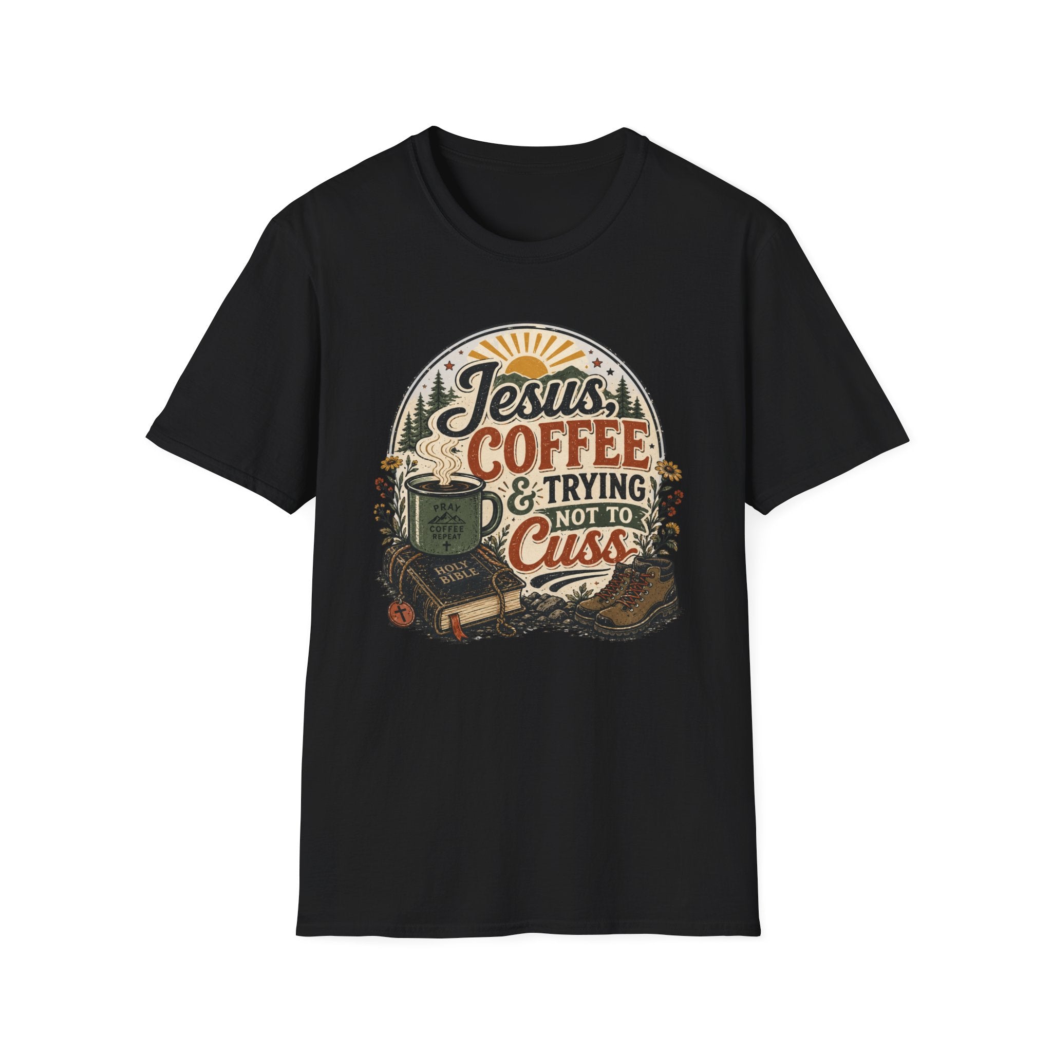 Jesus Coffee Cussing T-Shirt