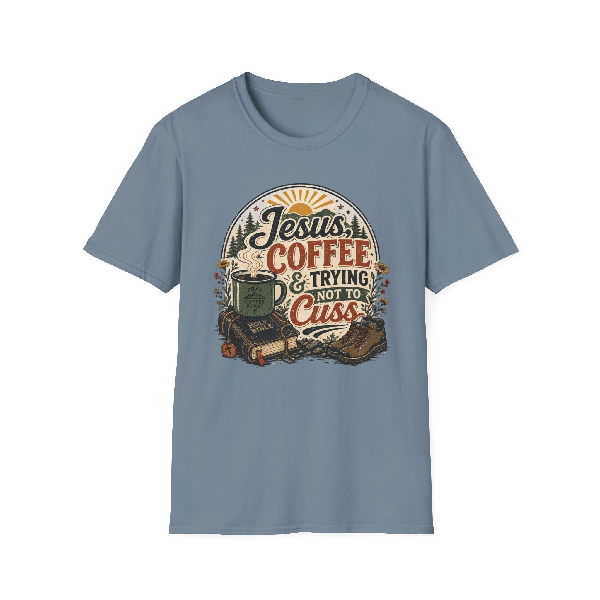 Jesus Coffee Cussing T-Shirt